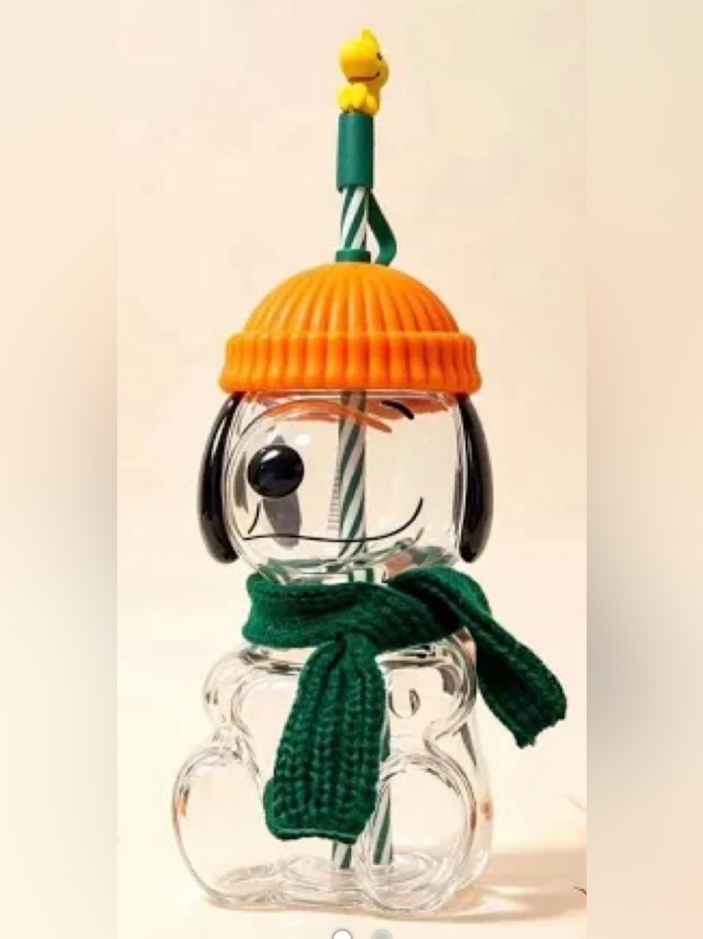 Starbucks Snoopy Peanuts Cold Cup Glass
